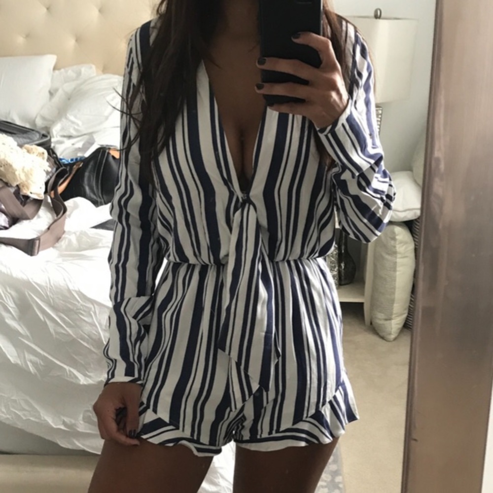 Tobi Striped Romper